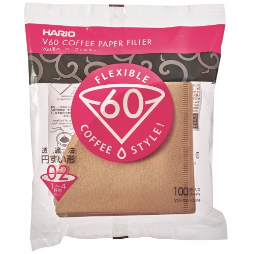 Filtro per Carta da caffè V60-40 Pezzi di Carta da caffè con Filtro antigoccia a Forma di Cono Naturale Non Sbiancato 